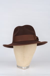 Image 1 of Chocolate Brown Fedora Hat
