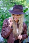Chocolate Brown Fedora Hat