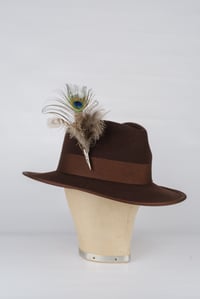 Image 4 of Chocolate Brown Fedora Hat