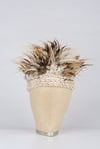 Feather and Shell Crochet Headdress (Natural Colour)