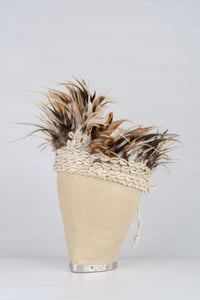 Image 2 of Feather and Shell Crochet Headdress (Natural Colour)