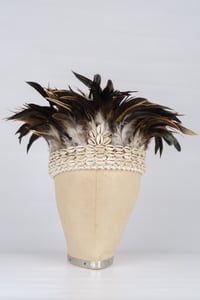 Image 1 of Feather and Shell Crochet Headdress (Dark Colour)