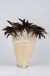 Feather and Shell Crochet Headdress (Dark Colour)