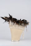 Feather and Shell Crochet Headdress (Dark Colour)