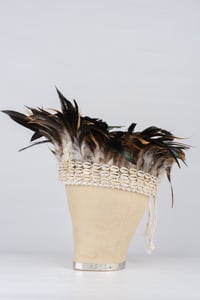 Image 2 of Feather and Shell Crochet Headdress (Dark Colour)