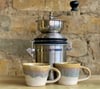 Chestnut stoneware espresso cups Set of 4