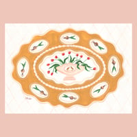 Image 1 of A3 Canary & Tulip Platter Print