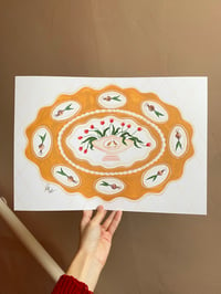 Image 2 of A3 Canary & Tulip Platter Print