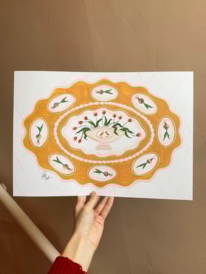 Image of A3 Canary & Tulip Platter Print