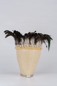 Mini Feather and Shell Crown Headdress (Dark Colour)