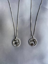  Zodiac Pendant Necklace (Silver Toned) 