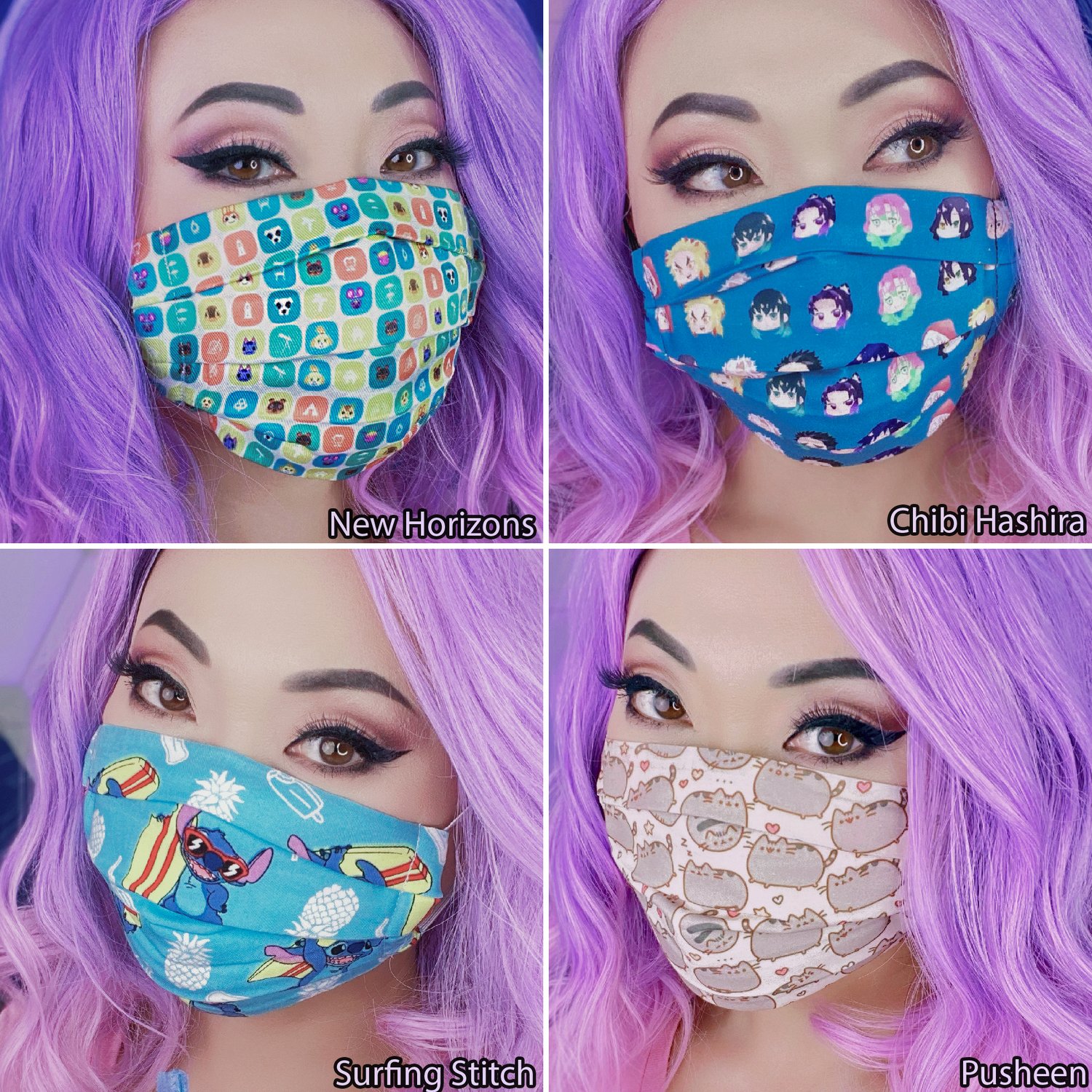 Premium Face Mask, Washable, Double-Layered, Filter Pocket, Cotton or Poly  Blend | Yaya's Original Cosplay Accessories