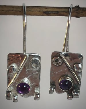 Amethyst Silver Earrings 