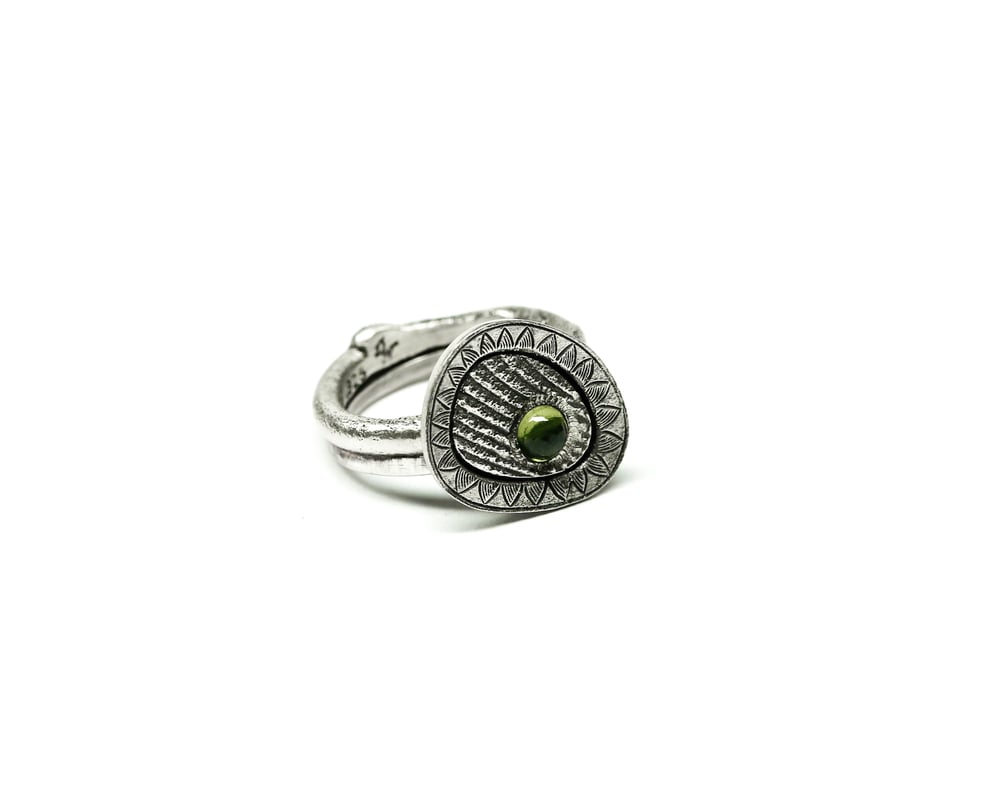 Image of Green Vesuvianite Ring 