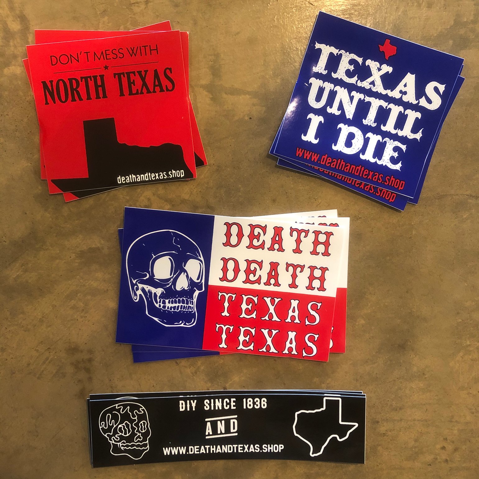 Image of Death, White, And Blue Sticker Pack