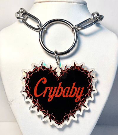 Image of Crybaby Barbed Wire O-Ring Necklace