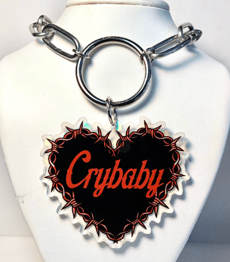 Image of Crybaby Barbed Wire O-Ring Necklace