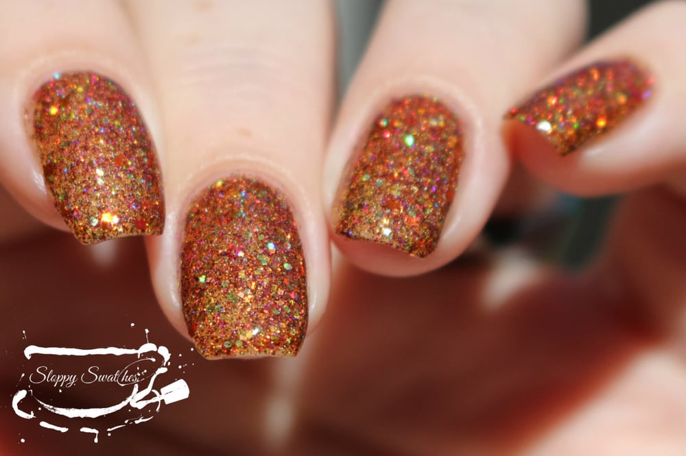 Image of ~Coven Gathering~ orange jelly w/orange, gold, copper & bronze glitter and scattered holo!