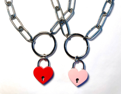 Image of LOVE KILLS Padlock Necklace