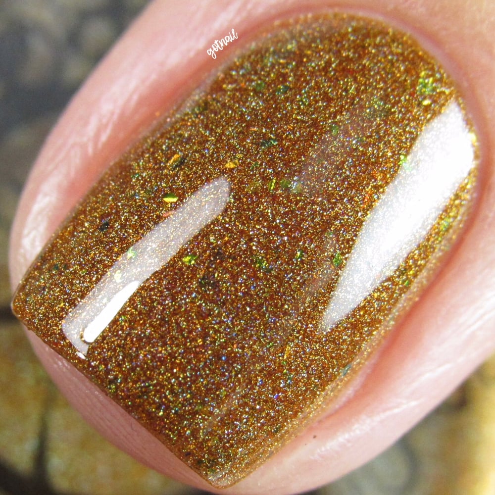 Image of ~Cackling Convention~ bronze holo w/gold, pink and multichrome flakes!