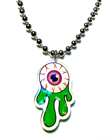 Image of Eyeball Slime Ball-Chain Necklace