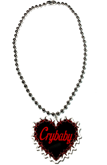 Image of Crybaby Barbed Wire Heart Ball-Chain Necklace