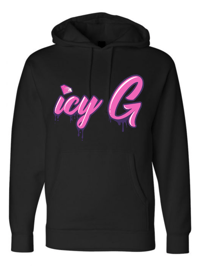 BLACK HOODED SWEATSHIRT