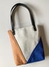 COLLAGE LEATHER TOTE - BLUE Image 2