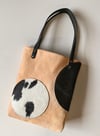 COLLAGE LEATHER TOTE - CIRCLES