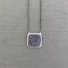 Sterling Silver Square Prairie Flower Necklace 
