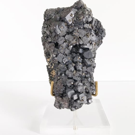 Image of Galena/Pyrite no.41 + Lucite and Brass Stand