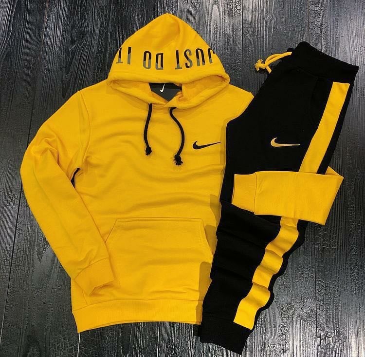 yellow and black nike sweatsuit