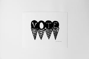 Image of Vote Ice Cream {Original Papercut - 8x10"}