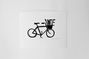 Image of Vote Bicycle {Original Papercut - 8x10"}