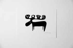Image of Vote Moose {Original Papercut - 8x10"}