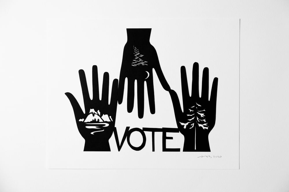 Image of Vote Mother Nature {Original Papercut - 11x14"}