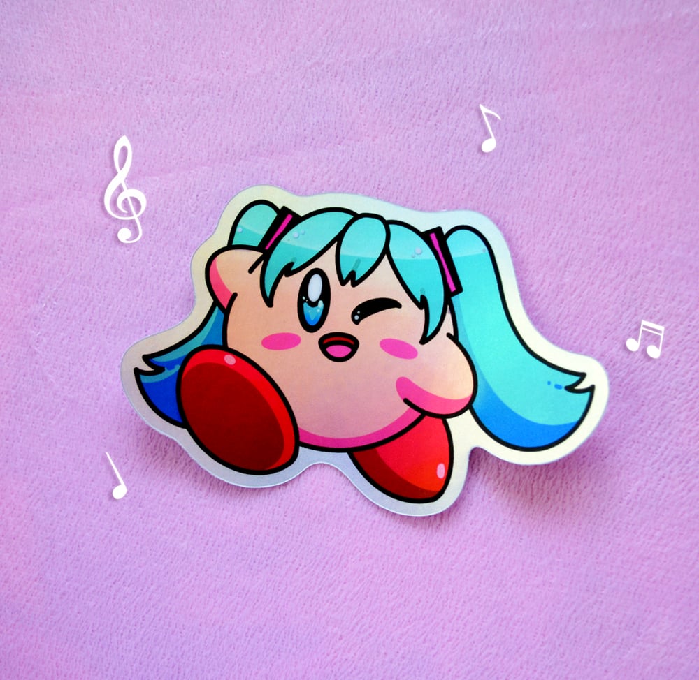 Image of HATSUNE KIRBY 3in Holographic Sticker