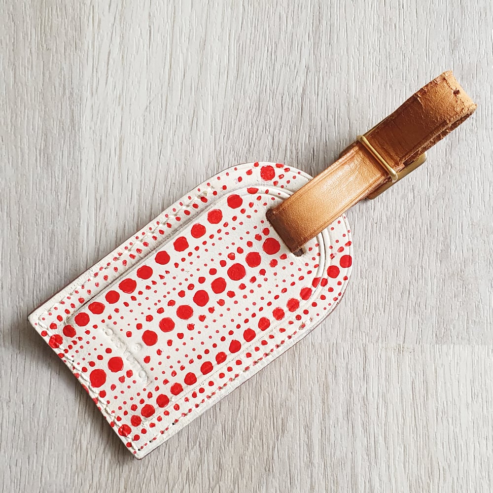 Hand Painted Yayaoi Inspired Louis Vuitton Luggage Tag