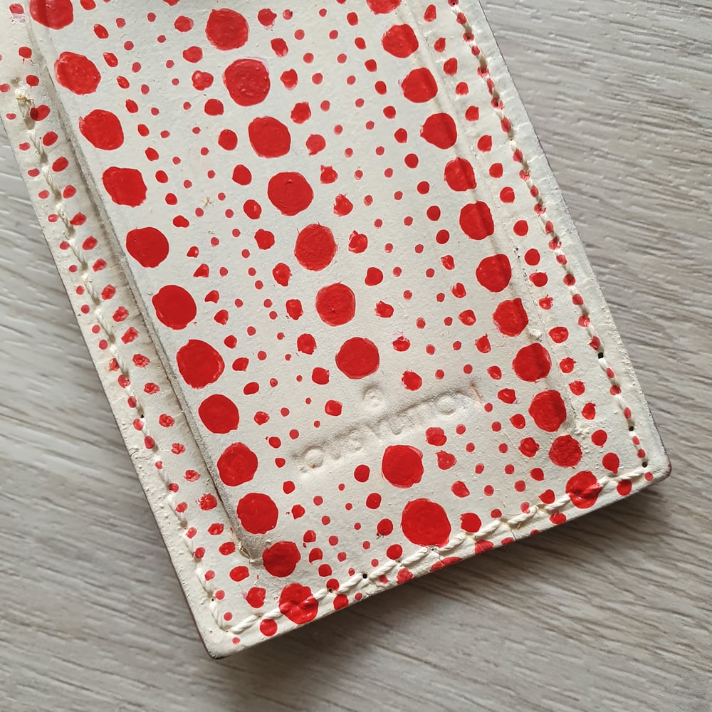 Hand Painted Yayaoi Inspired Louis Vuitton Luggage Tag