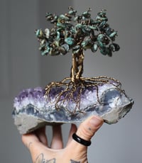 Image 1 of African Turquoise Tree “grown”  on  Amethyst 