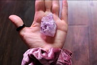 Image 2 of Wildflower Crystal Stash Scrunchie w/ Amethyst chunk