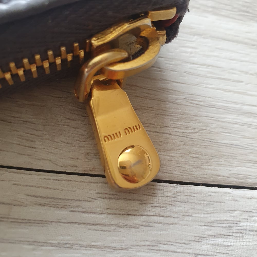 Hand Painted Miu Miu Zip Around Wallet
