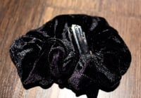 Image 1 of Midnight Crystal Stash Scrunchie with Black Tourmaline 
