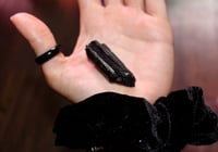 Image 2 of Midnight Crystal Stash Scrunchie with Black Tourmaline 