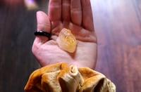 Image 2 of Honey Crystal Stash Scrunchie with Citrine 