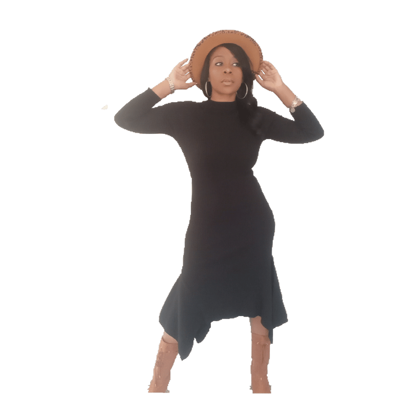 Alexis Rib-Knit Sweater Dress