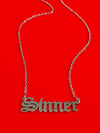 SINNER OLD ENGLISH NECKLACE 