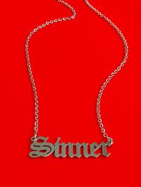 Image 1 of SINNER OLD ENGLISH NECKLACE 