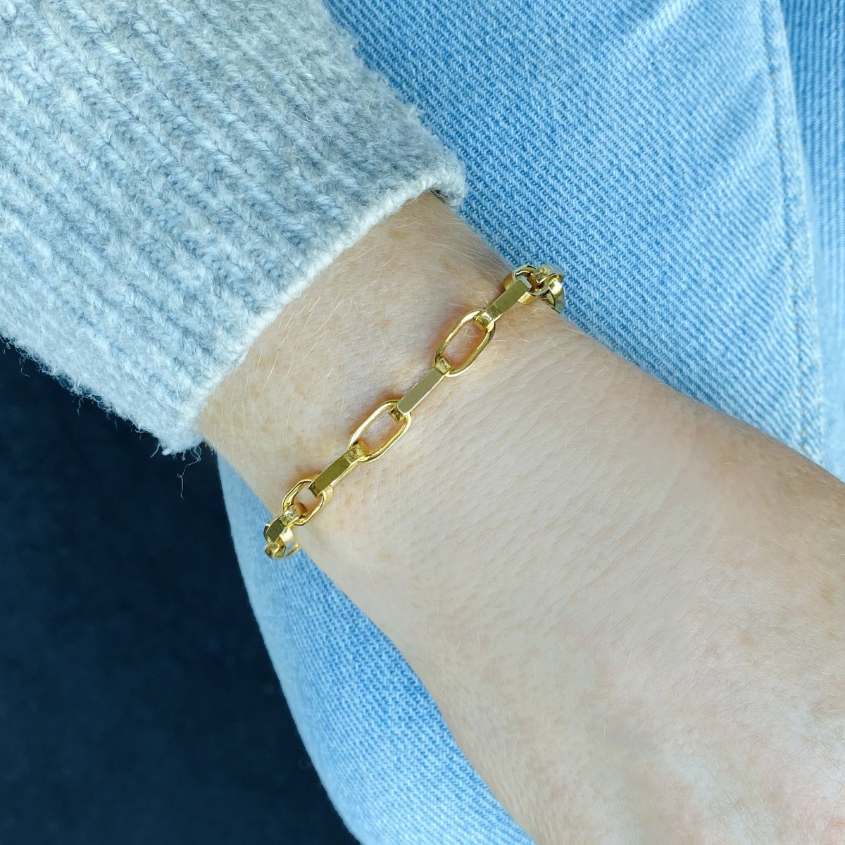 Image of Gold chunky chain bracelet