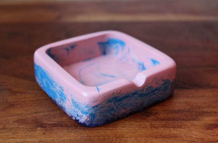 Cendrier Rose & Bleu